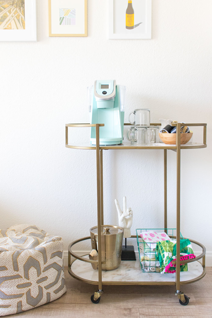 Tricks-to-style-a-bar-cart-with-a-coffee-station