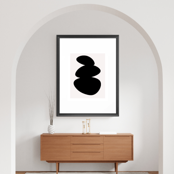 nordic oval shape art print-1