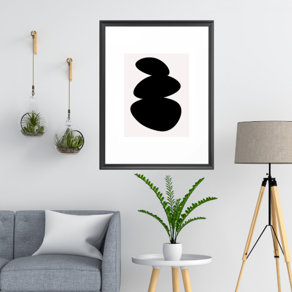 nordic oval shape art print-2