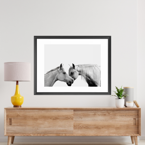 Two White Horses Art Print-4