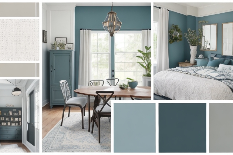 Interior-designer-creating-color-harmony-in-a-room-with-moodboard