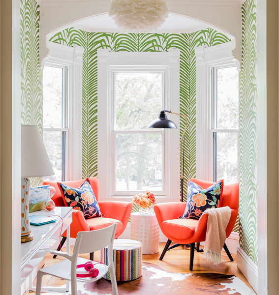 A-living-room-with-botanical-prints-floral-arragement
