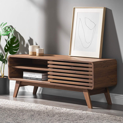 Small-wood-modern-TV-stand-for-small-living-room