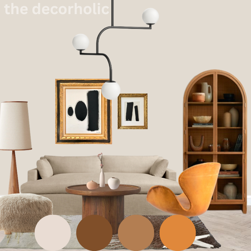 an-earthy-living-room-color-palette-with-swan-chair