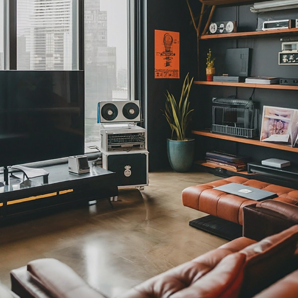 how to decorate a bachelor pad-with-tech-and-gadgets-for-modern-living