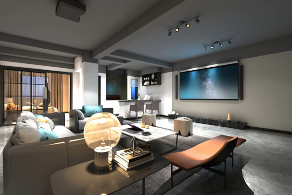 a-modern-man-cave-with-large-TV-on-the-wall-and-comfortable-seating-movie-theater