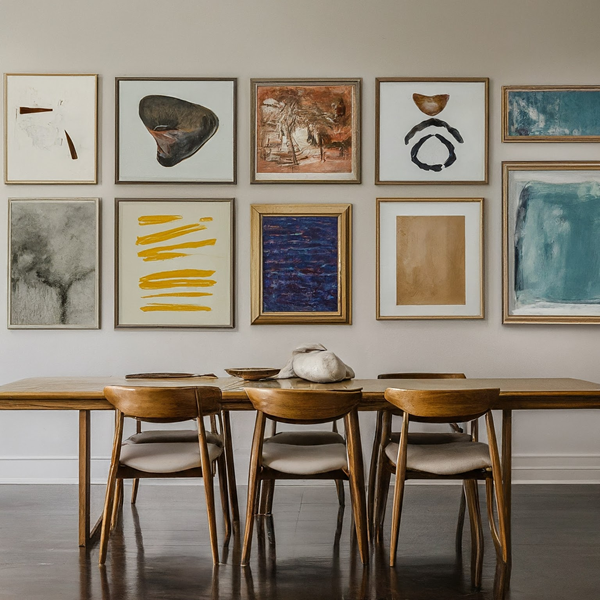 a-Nordic-gallery-wall-in-dining-room