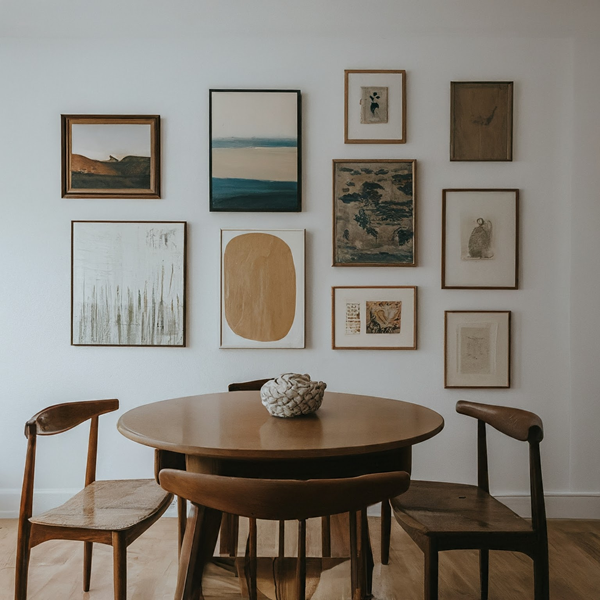 A-modern-dining-room-gallery-wall-ideas