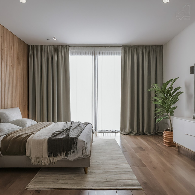 modern-bedroom-with-blackout-curtains-for-privacy